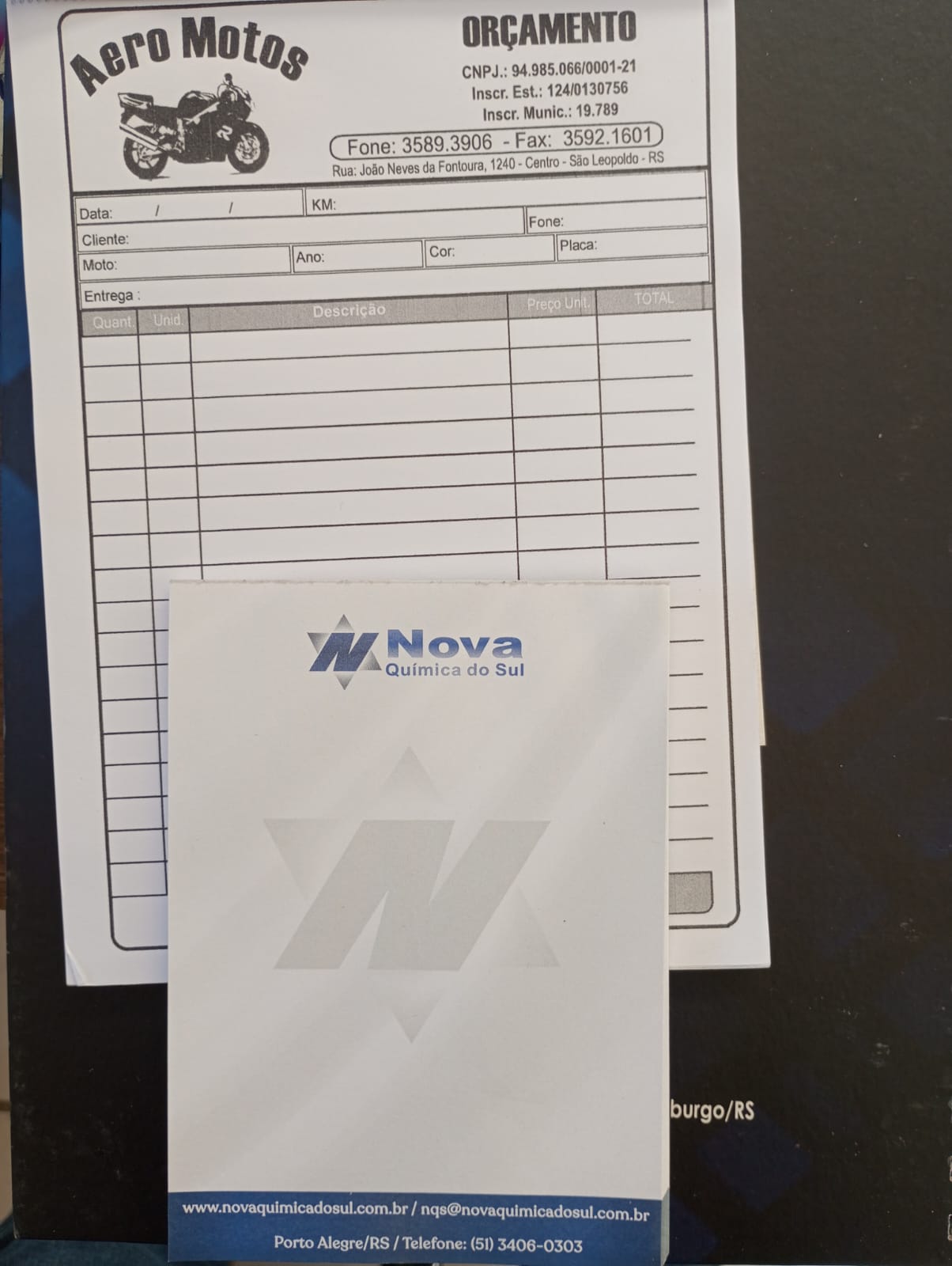 Blocos e comandas personalizadas