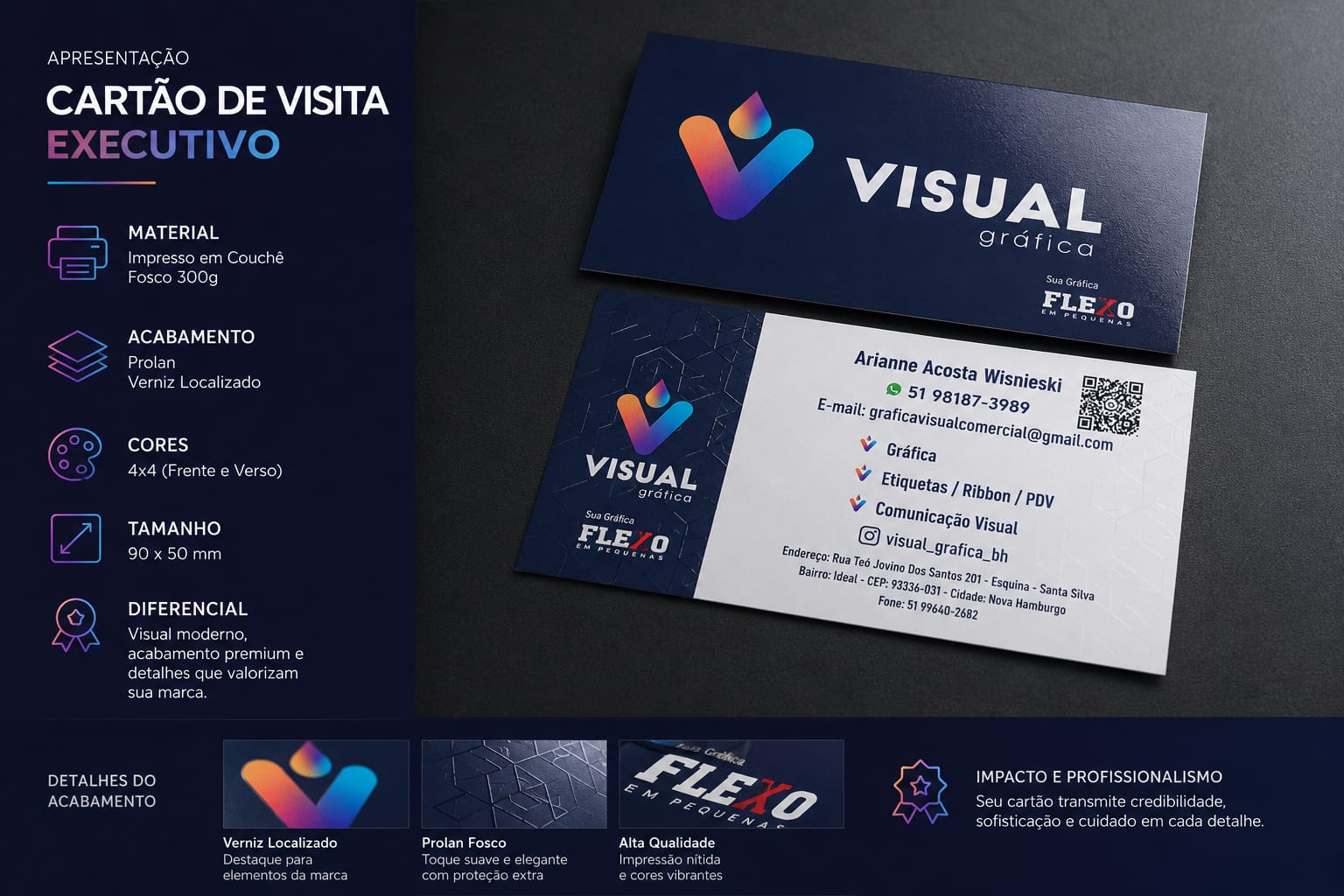 Cartões de visita personalizados